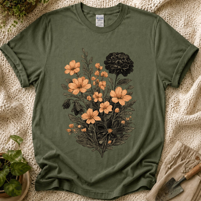 Vintage Flower Bouquet T-Shirt by Zen & Zucchinis Slow Garden Club