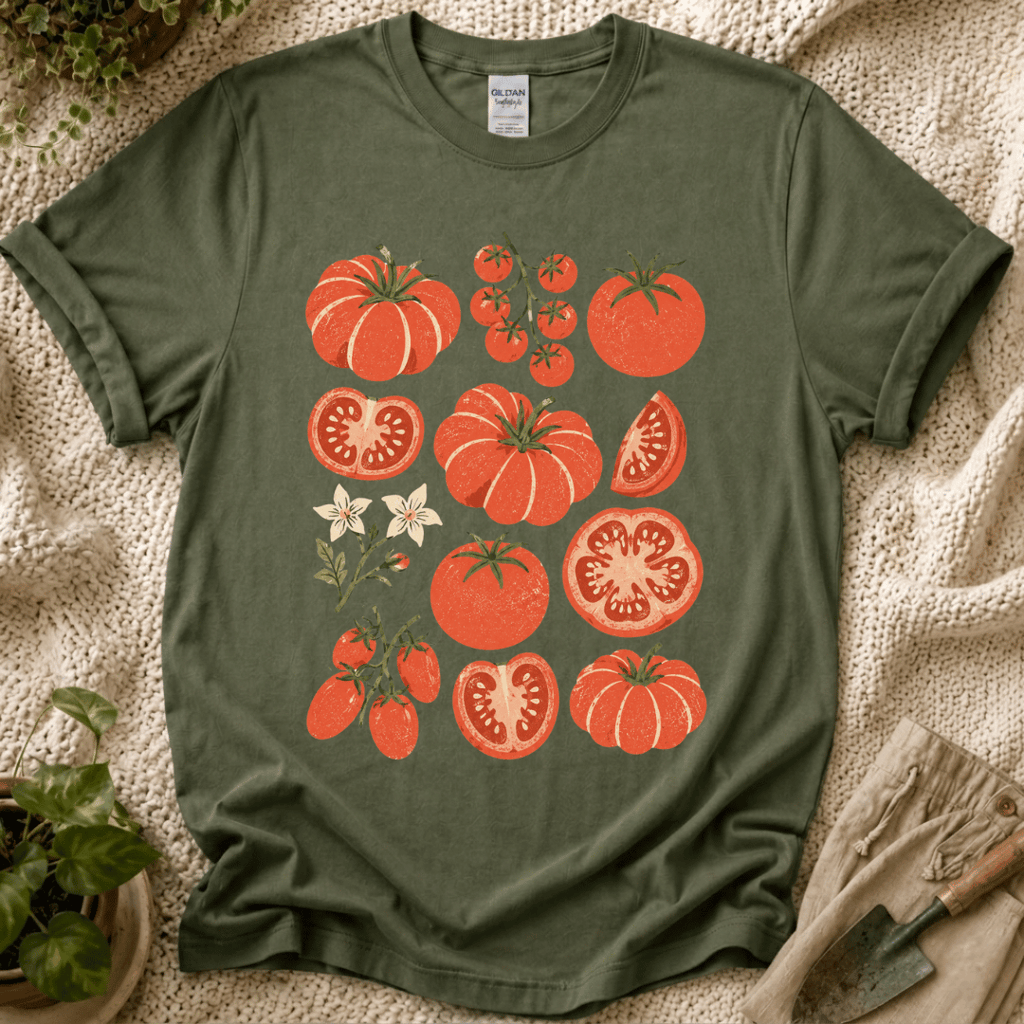 Tomato Selection Slow Gardener T-Shirt by Zen & Zucchinis Slow Garden Club