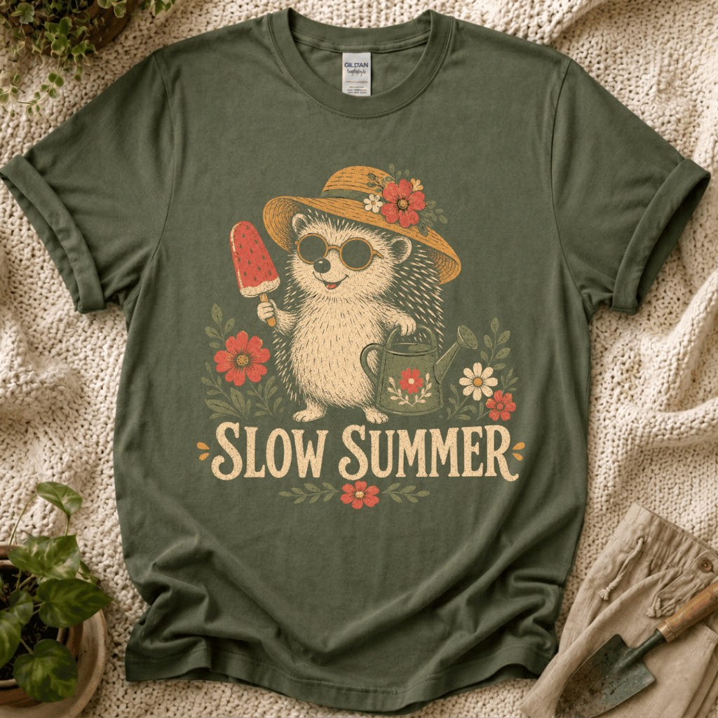 Slow Summer Hedgehog T-Shirt