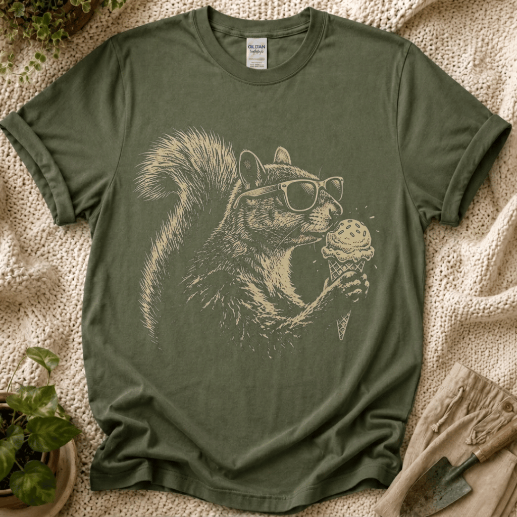 Squirrel Vibes T-Shirt by Zen & Zucchinis Slow Garden Club