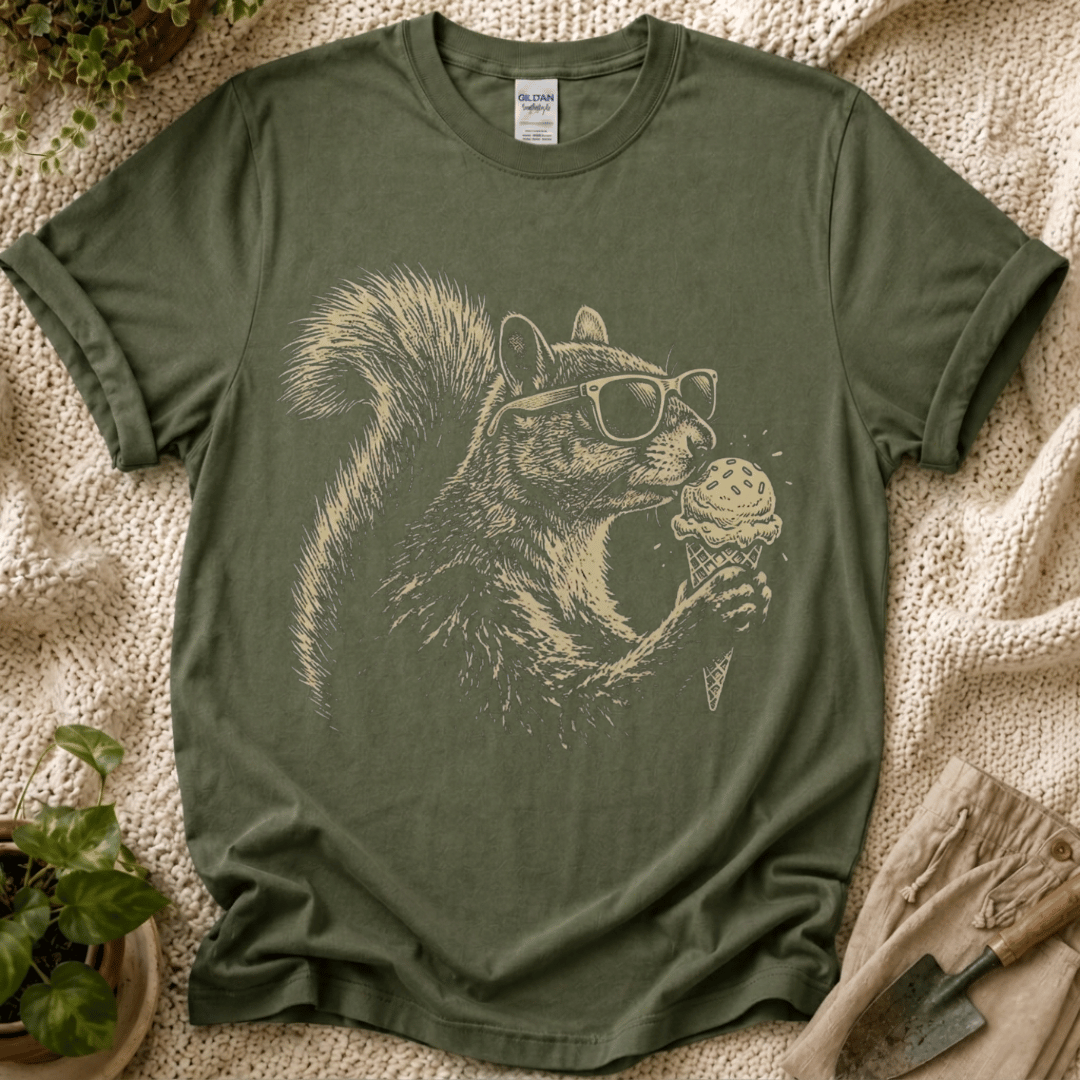 Squirrel Vibes T-Shirt by Zen & Zucchinis Slow Garden Club