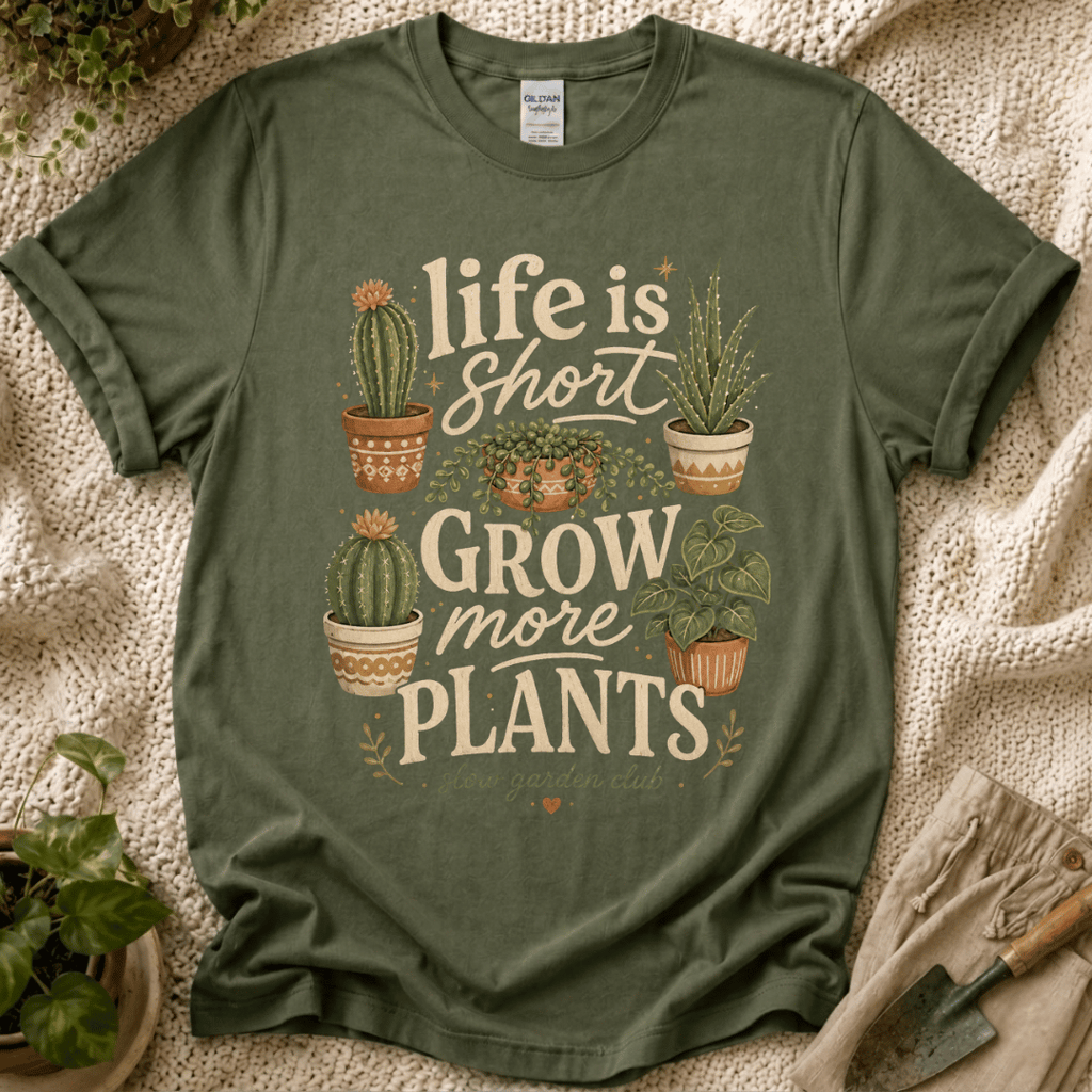 Life Is Short Grow More Plants T-Shirt