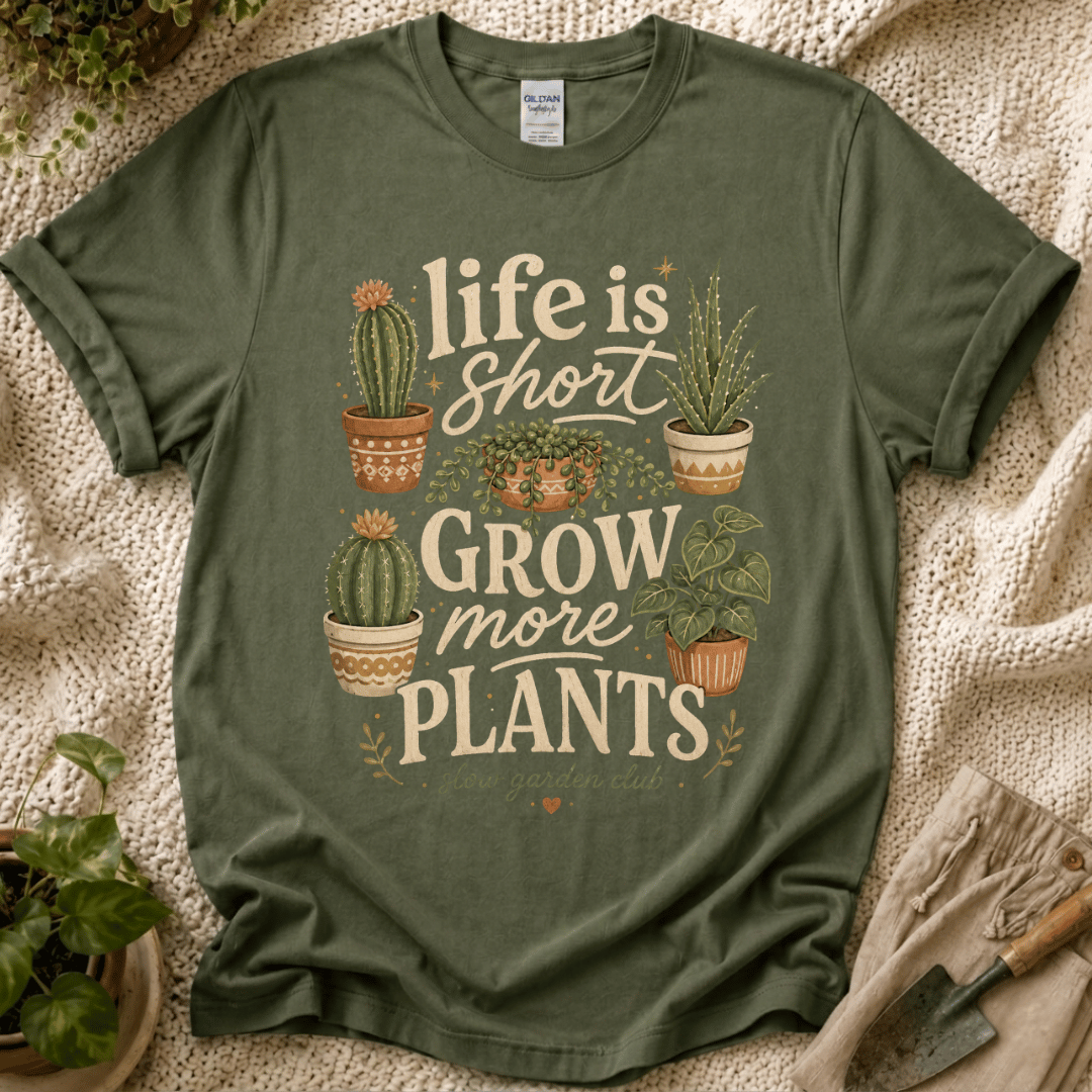 Life Is Short Grow More Plants T-Shirt