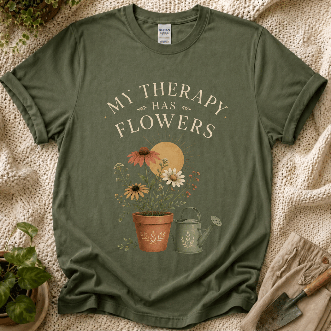 My Therapy Has Flowers T-Shirt