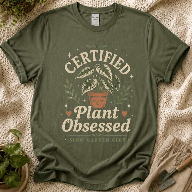 Certified Plant Obsessed T-Shirt - Zen & Zucchinis garden graphic tee