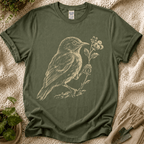 Quiet Garden Bird T-Shirt by Zen & Zucchinis Slow Garden Club