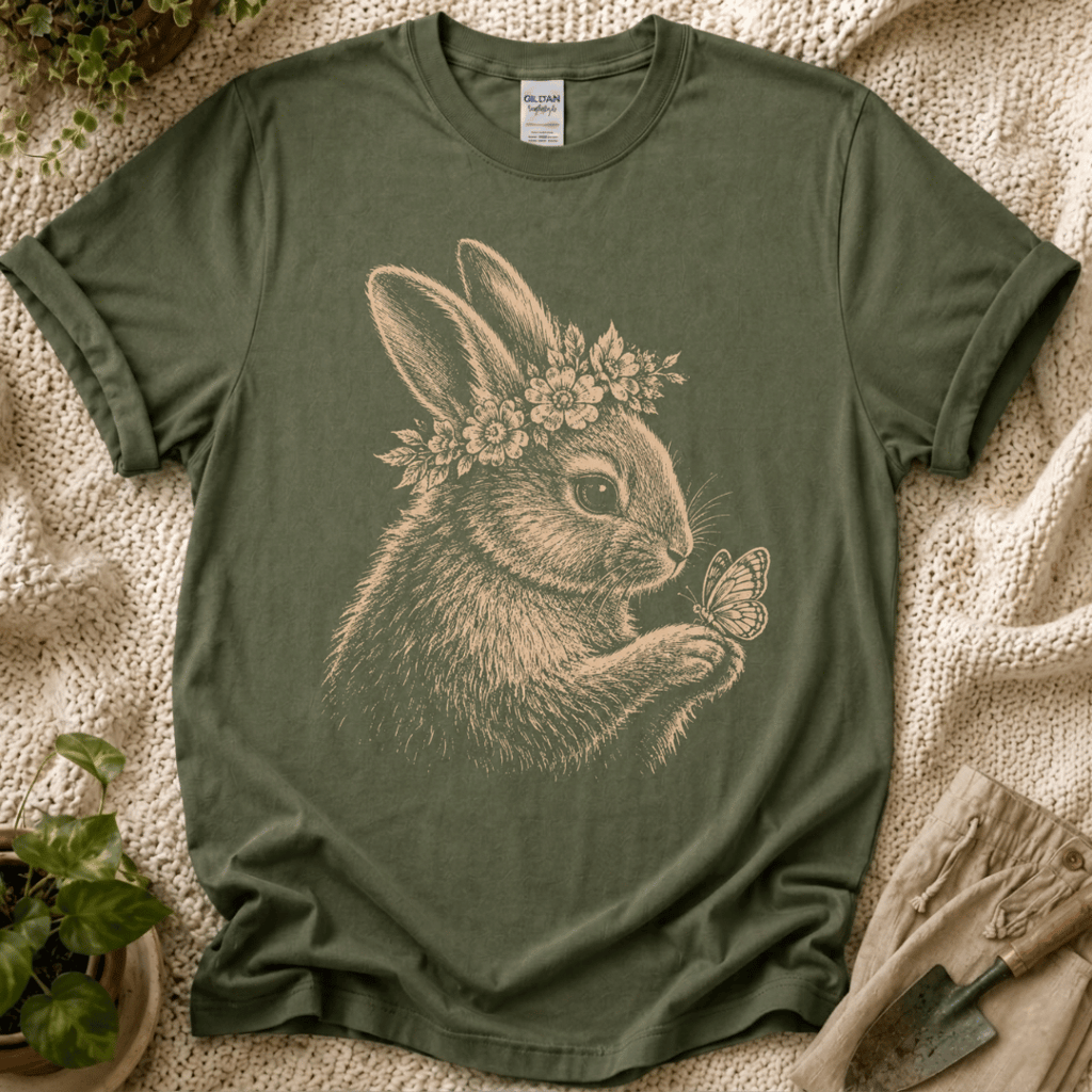 Wildflower Slow Garden Bunny T-Shirt by Zen & Zucchinis Slow Garden Club