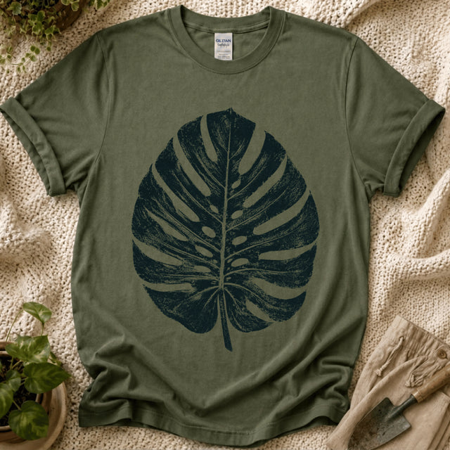 Monstera Slow Living T-Shirt - Zen & Zucchinis garden graphic tee