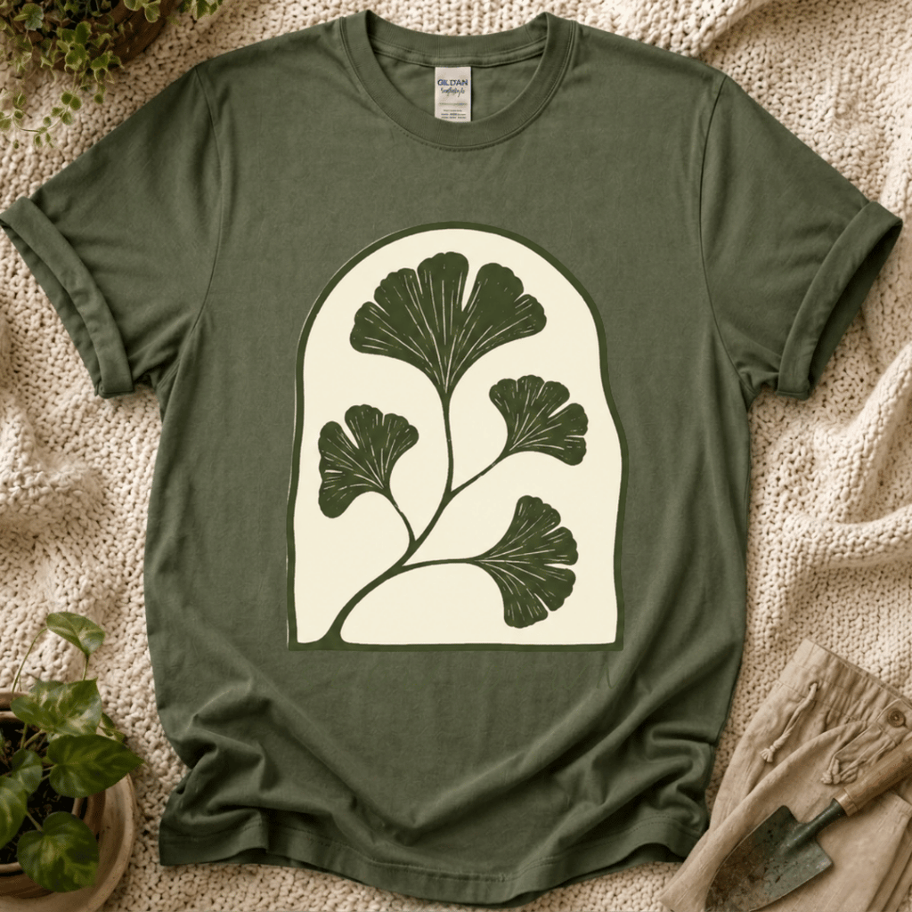 Slow Down Ginkgo T-Shirt by Zen & Zucchinis Slow Garden Club