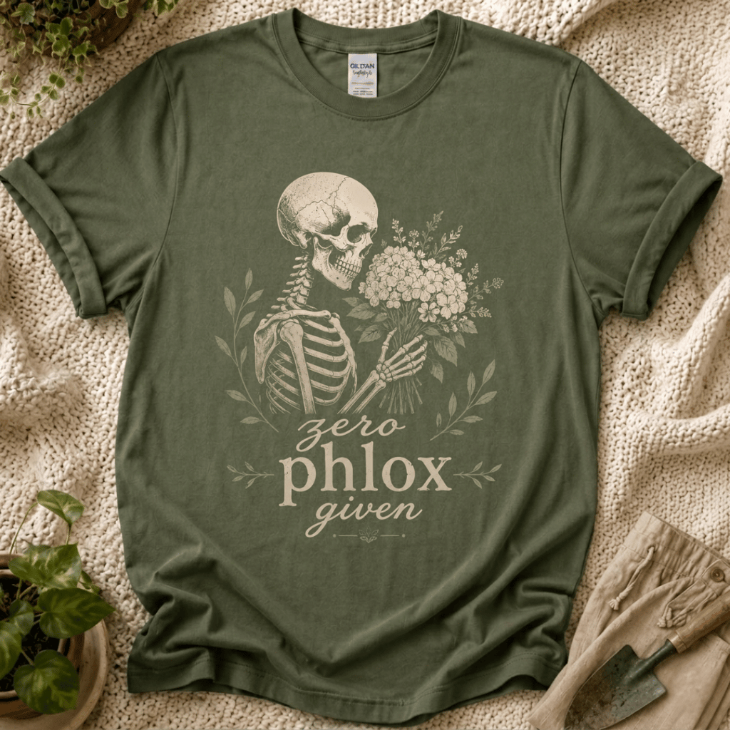 Zero Phlox Given Skeleton Flower T-Shirt by Zen & Zucchinis Slow Garden Club