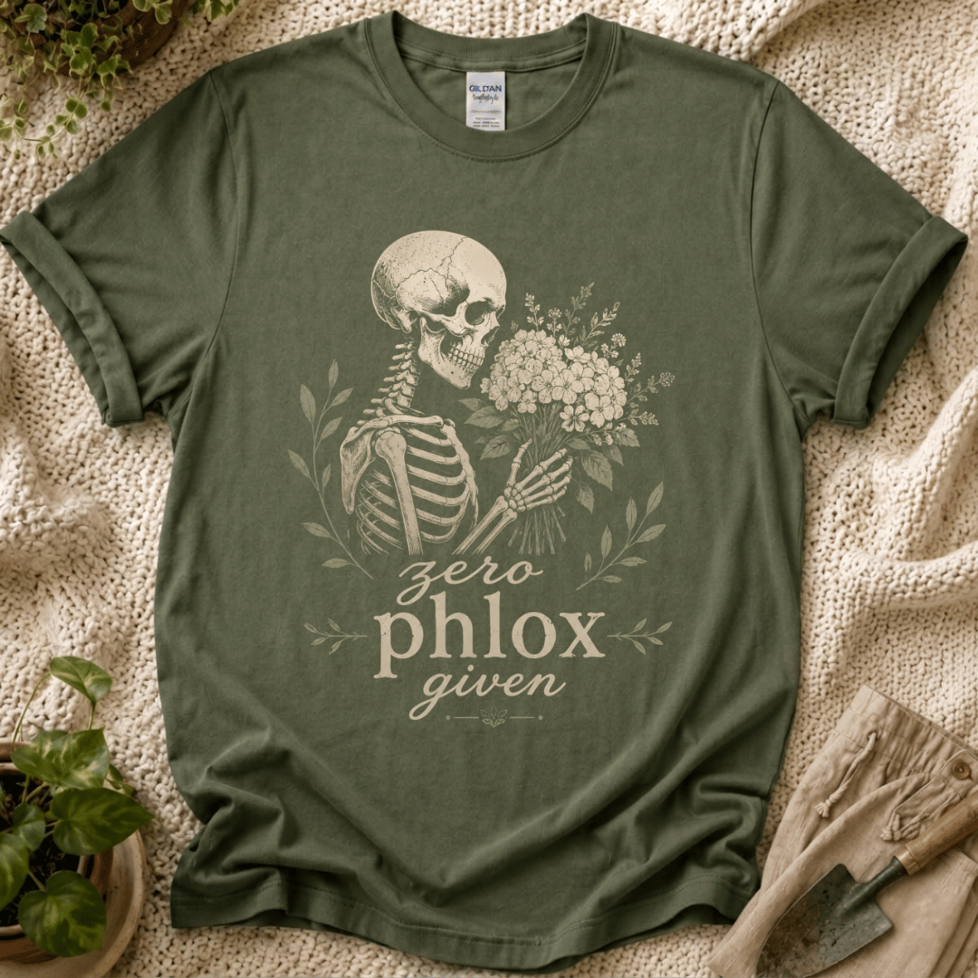 Zero Phlox Given Skeleton Flower T-Shirt by Zen & Zucchinis Slow Garden Club