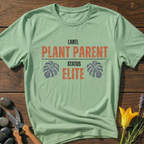 Elite Plant Parent T-Shirt - botanical nature graphic t-shirt, minimalist design, unisex tee for Nature Lovers, Garnder, Farmer, Plant Lovers
