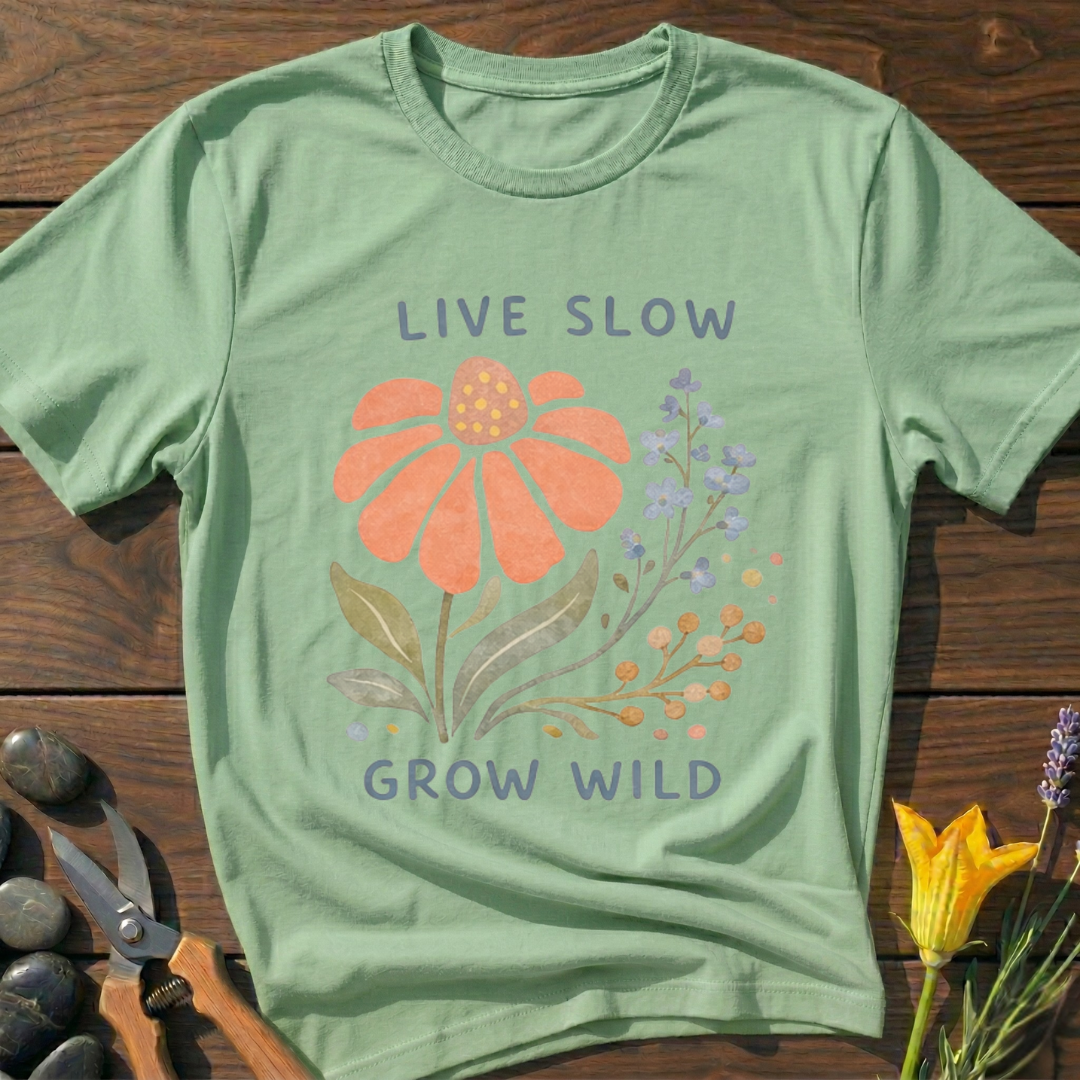 Live Slow Flower T-Shirt