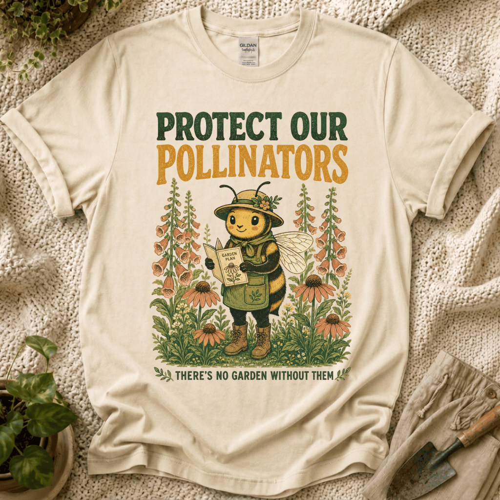 Protect Our Pollinators T-Shirt - Zen & Zucchinis garden graphic tee
