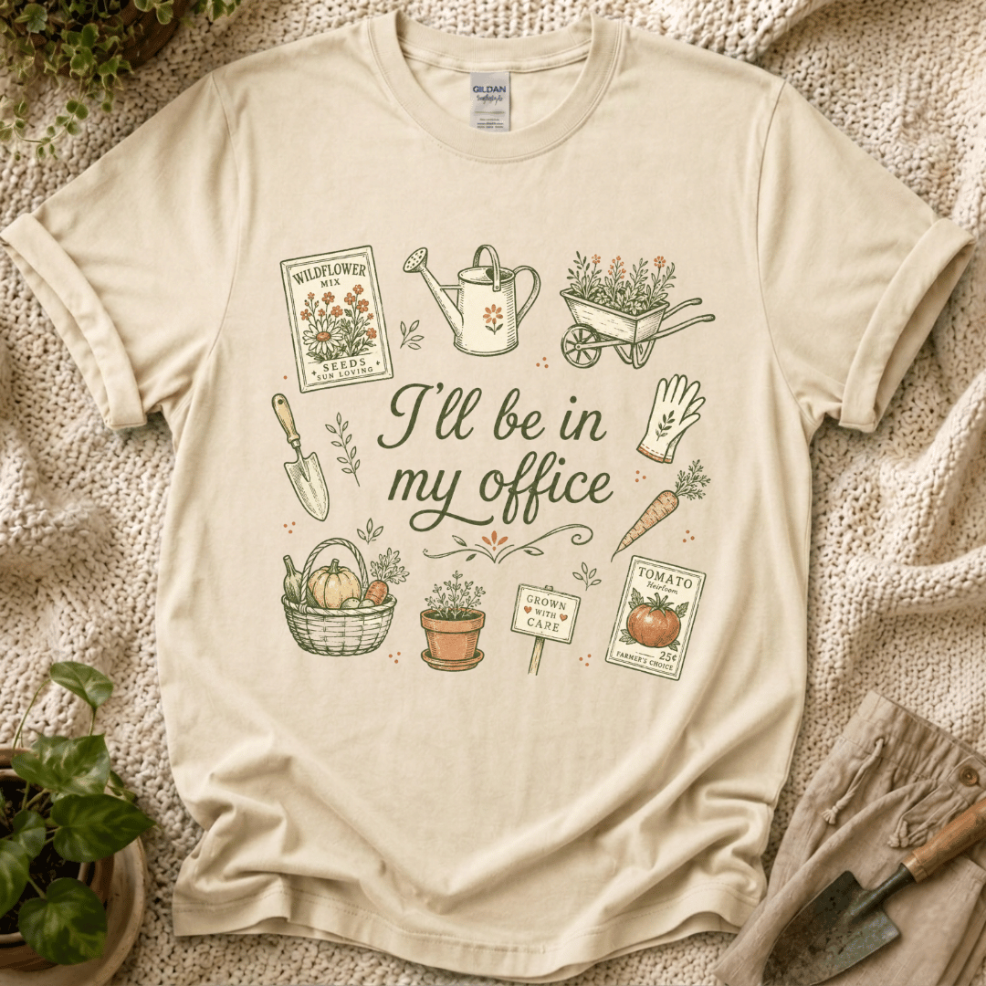 I'll Be in My Office Garden T-Shirt by Zen & Zucchinis Slow Garden Club