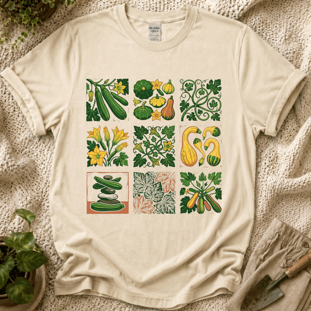 Zucchini Gardens T-Shirt by Zen & Zucchinis Slow Garden Club
