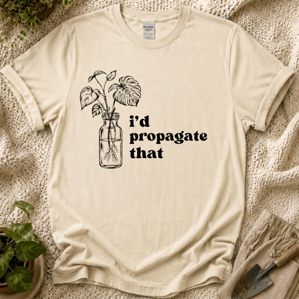 I'd Propagate That Monstera T-Shirt by Zen & Zucchinis Slow Garden Club