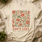 Soft Life Society Red Flower T-Shirt by Zen & Zucchinis Slow Garden Club