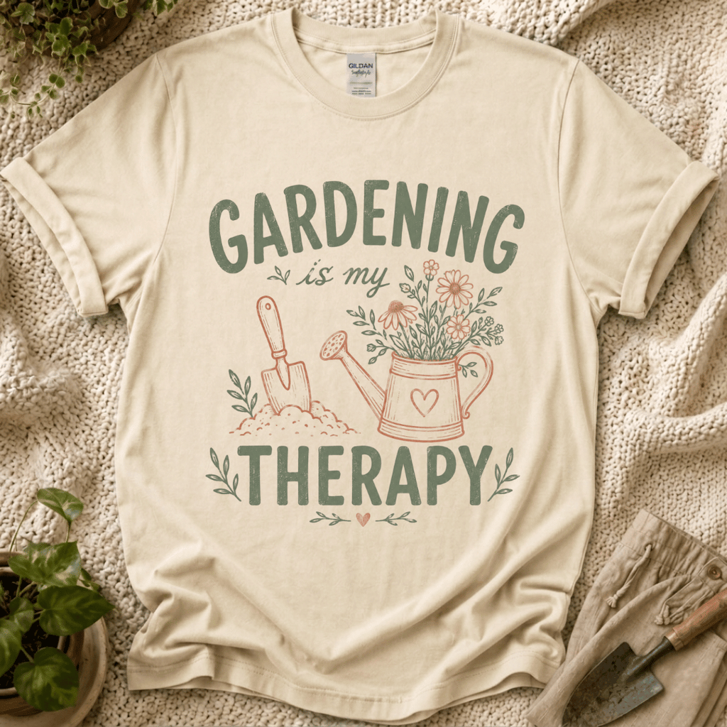 Gardening Is My Therapy Wildflower T-Shirt by Zen & Zucchinis Slow Garden Club