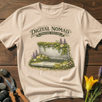 Digital Nomad T-Shirt - botanical nature graphic t-shirt, minimalist design, unisex tee for Nature Lovers, Garnder, Farmer, Plant Lovers