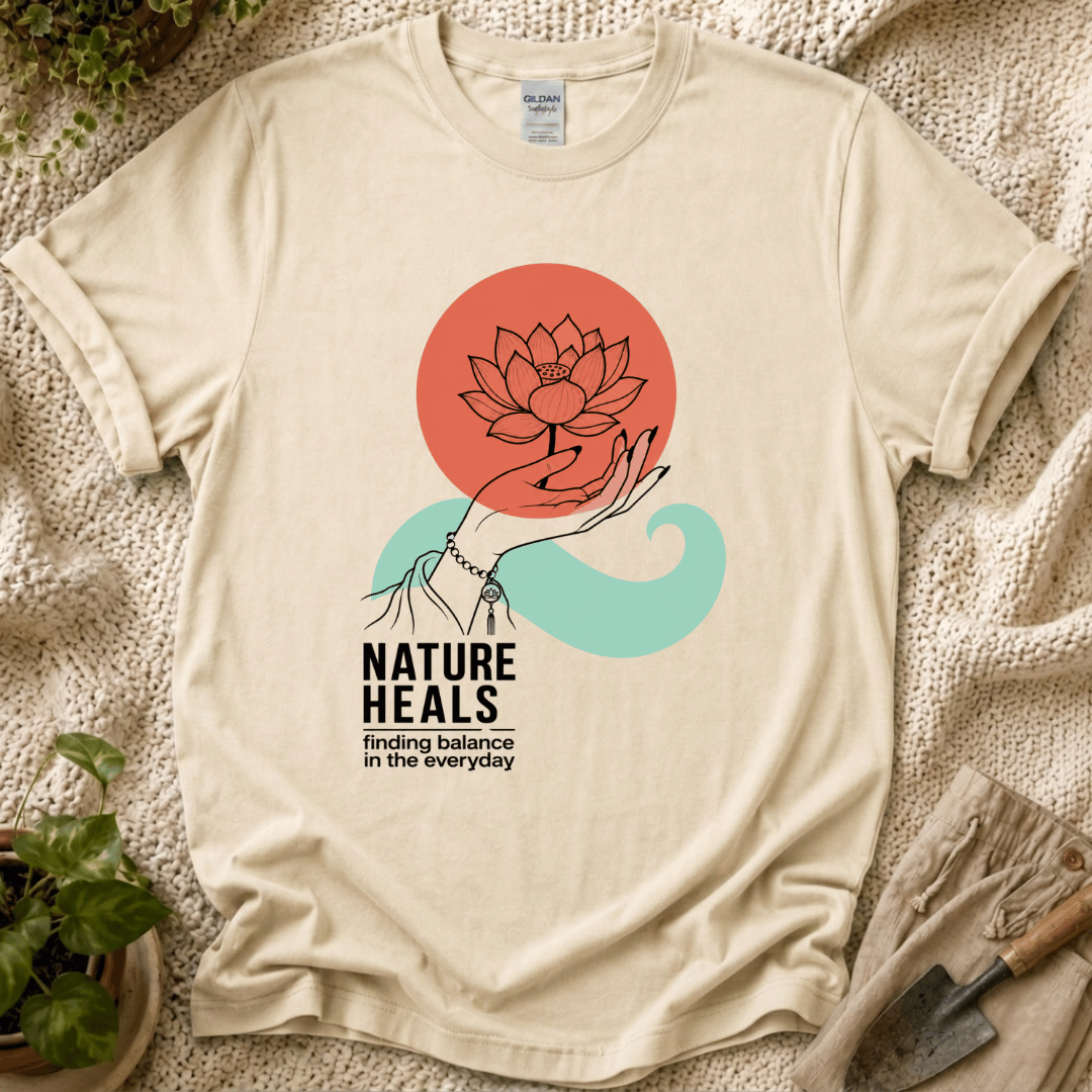 Nature Heals Botanical T-Shirt by Zen & Zucchinis Slow Garden Club
