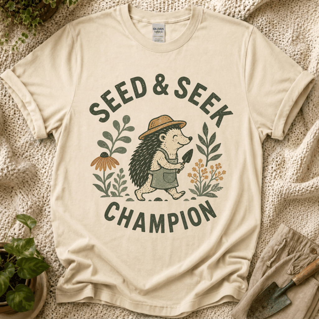 Seed & Seek Champion Garden Friend T-Shirt by Zen & Zucchinis Slow Garden Club