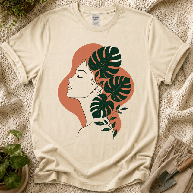 Floral Female Silhouette T-Shirt by Zen & Zucchinis Slow Garden Club