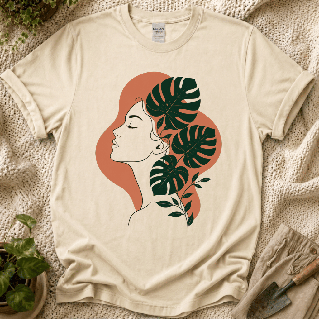 Floral Female Silhouette T-Shirt by Zen & Zucchinis Slow Garden Club
