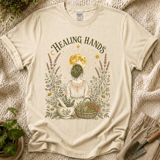 Healing Hands Garden Mother T-Shirt by Zen & Zucchinis Slow Garden Club