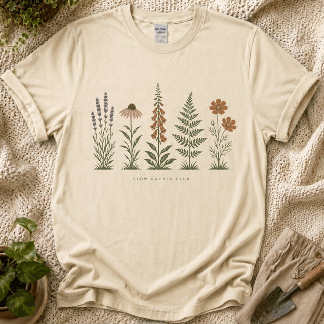 Slow Garden Club Wildflowers T-Shirt by Zen & Zucchinis Slow Garden Club