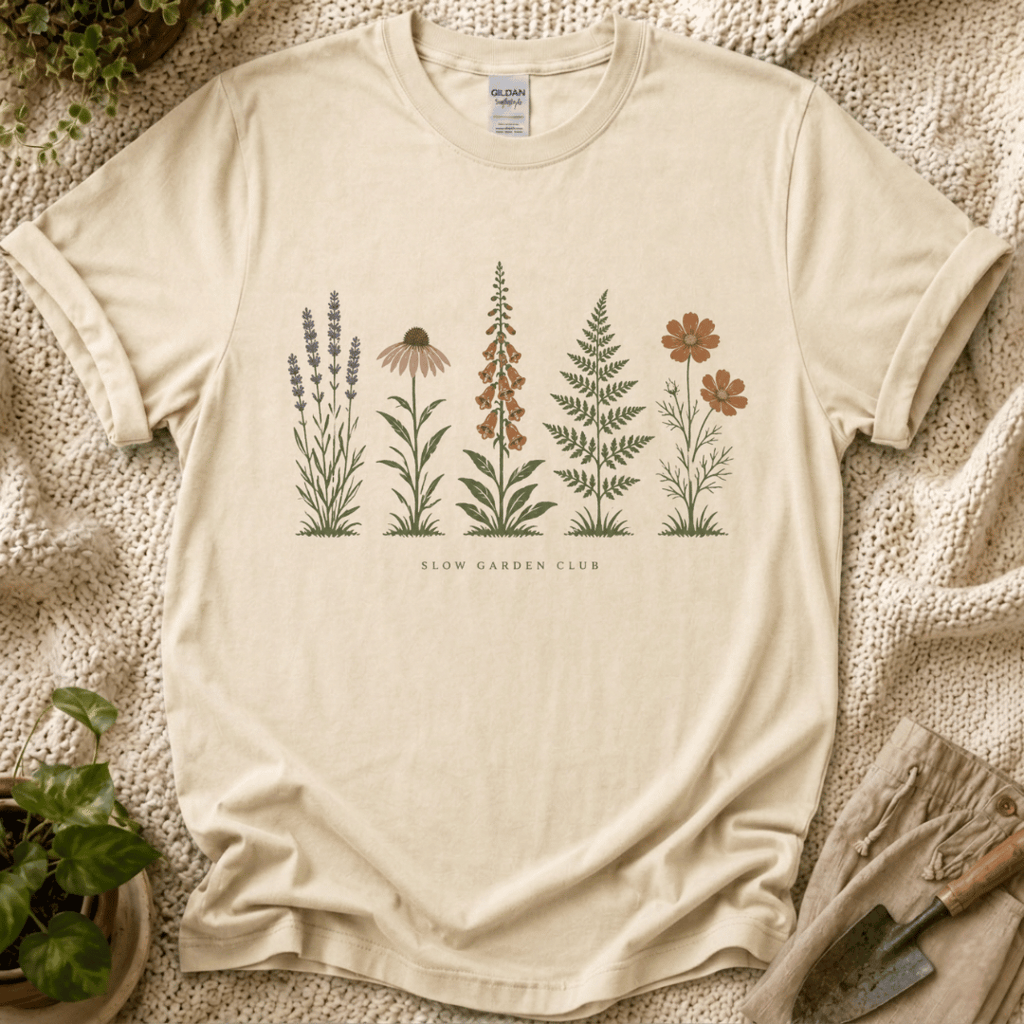 Slow Garden Club Wildflowers T-Shirt by Zen & Zucchinis Slow Garden Club