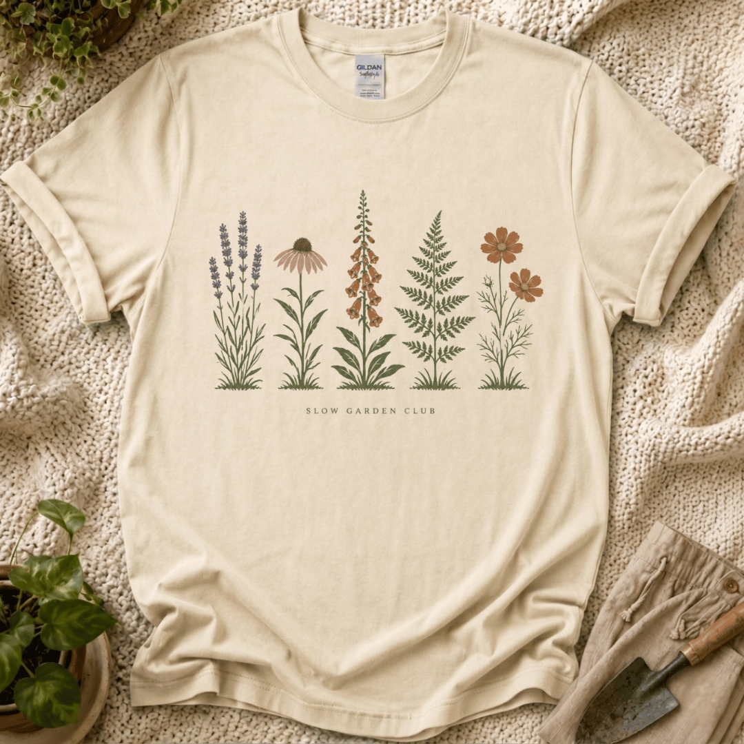 Slow Garden Club Wildflowers T-Shirt by Zen & Zucchinis Slow Garden Club