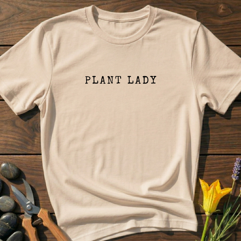 Plant Lady T-Shirt - botanical nature graphic t-shirt, minimalist design, unisex tee for Nature Lovers, Garnder, Farmer, Plant Lovers