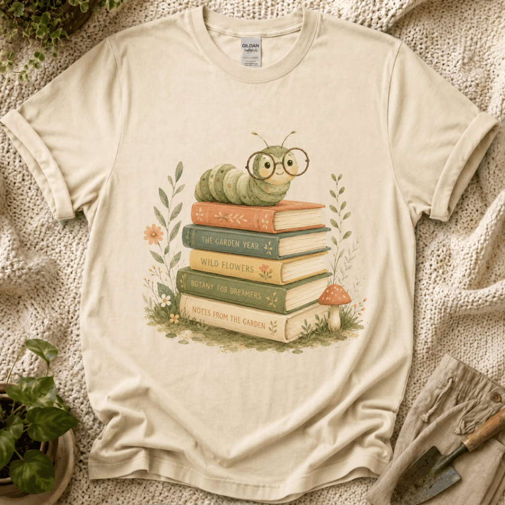 Book Lovers Garden T-Shirt - Zen & Zucchinis garden graphic tee