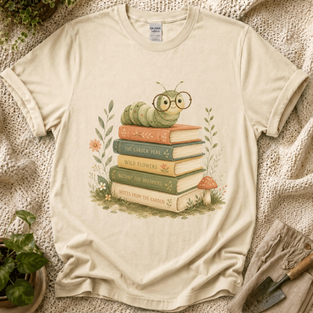 Book Lovers Garden T-Shirt - Zen & Zucchinis garden graphic tee