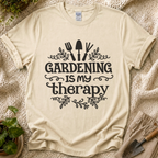 Gardening Is My Therapy T-Shirt by Zen & Zucchinis Slow Garden Club