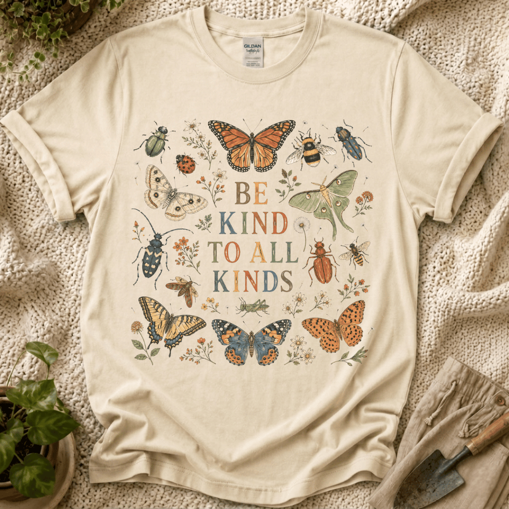 Be Kind to All Kinds Garden Friends T-Shirt by Zen & Zucchinis Slow Garden Club