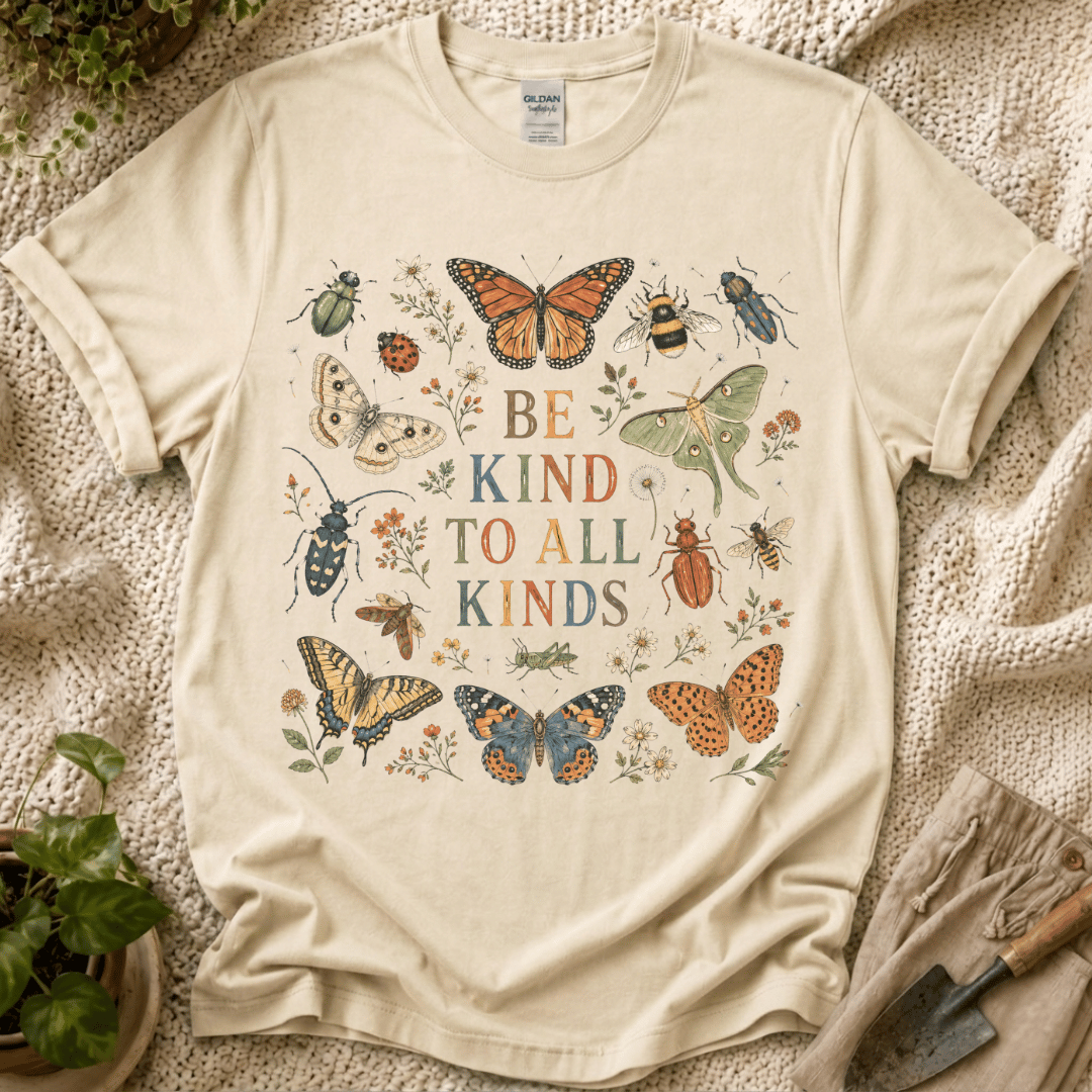Be Kind to All Kinds Garden Friends T-Shirt by Zen & Zucchinis Slow Garden Club