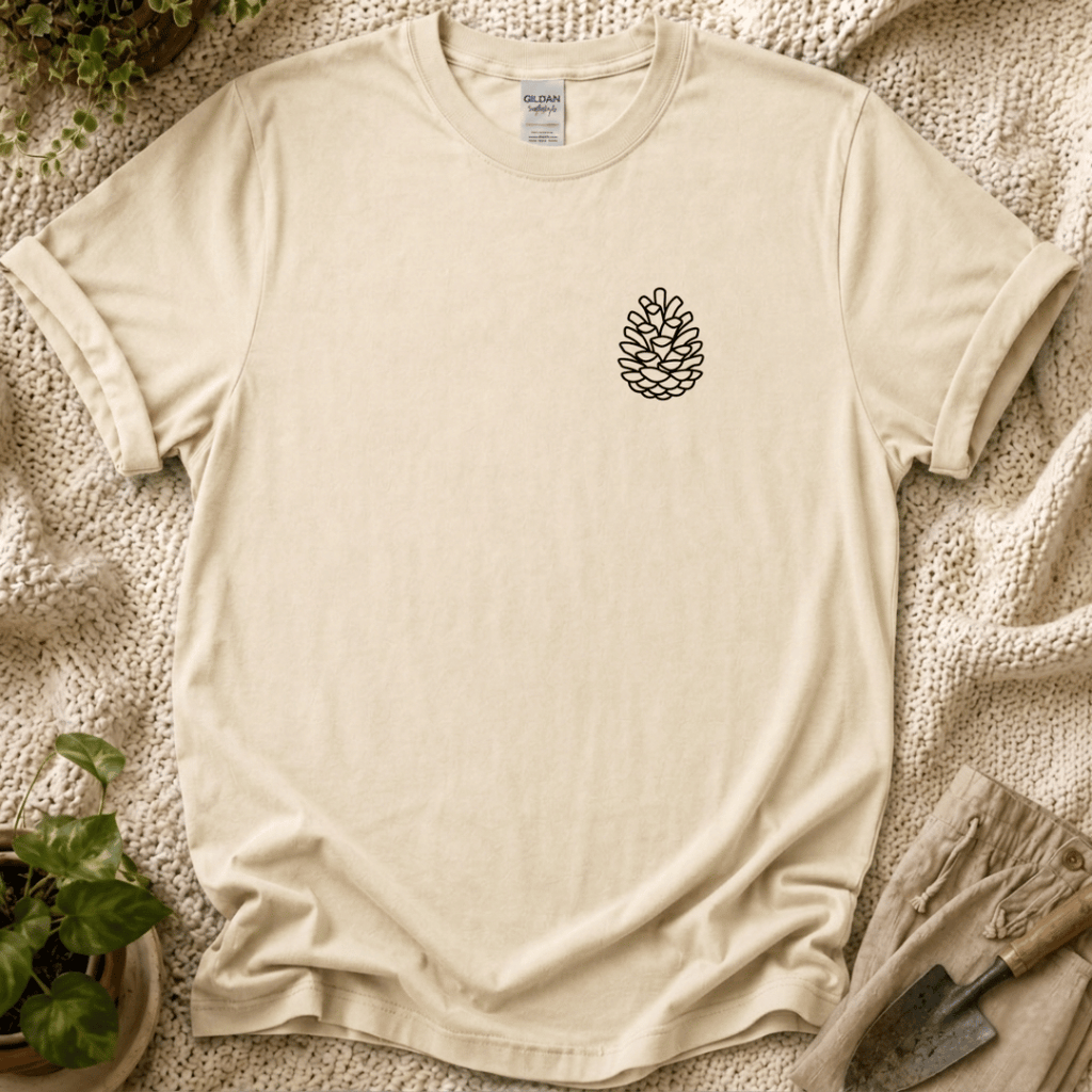 Quiet Pinecone Botanical T-Shirt by Zen & Zucchinis Slow Garden Club