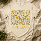 Soft Life Society Yellow Flower T-Shirt by Zen & Zucchinis Slow Garden Club