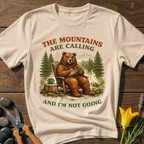 Mountains Calling T-Shirt - botanical nature graphic t-shirt, minimalist design, unisex tee for Nature Lovers, Garnder, Farmer, Plant Lovers