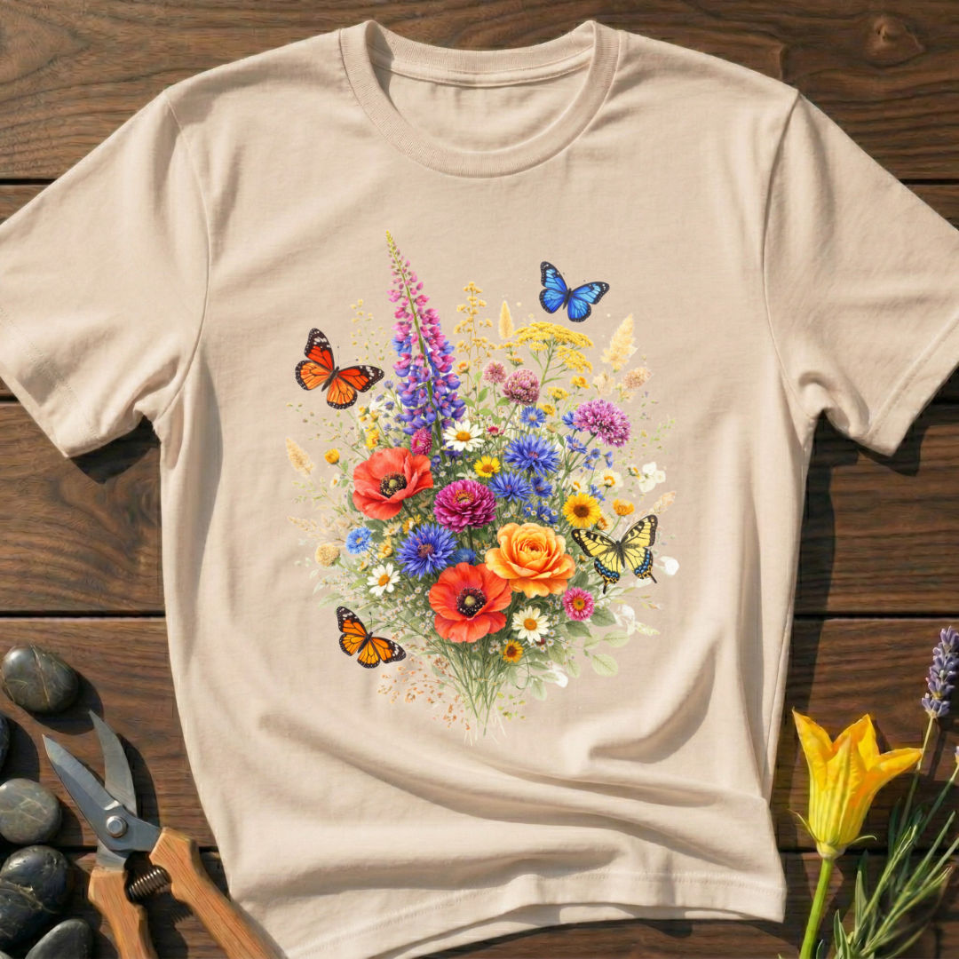 Floral Butterfly Bouquet T-Shirt