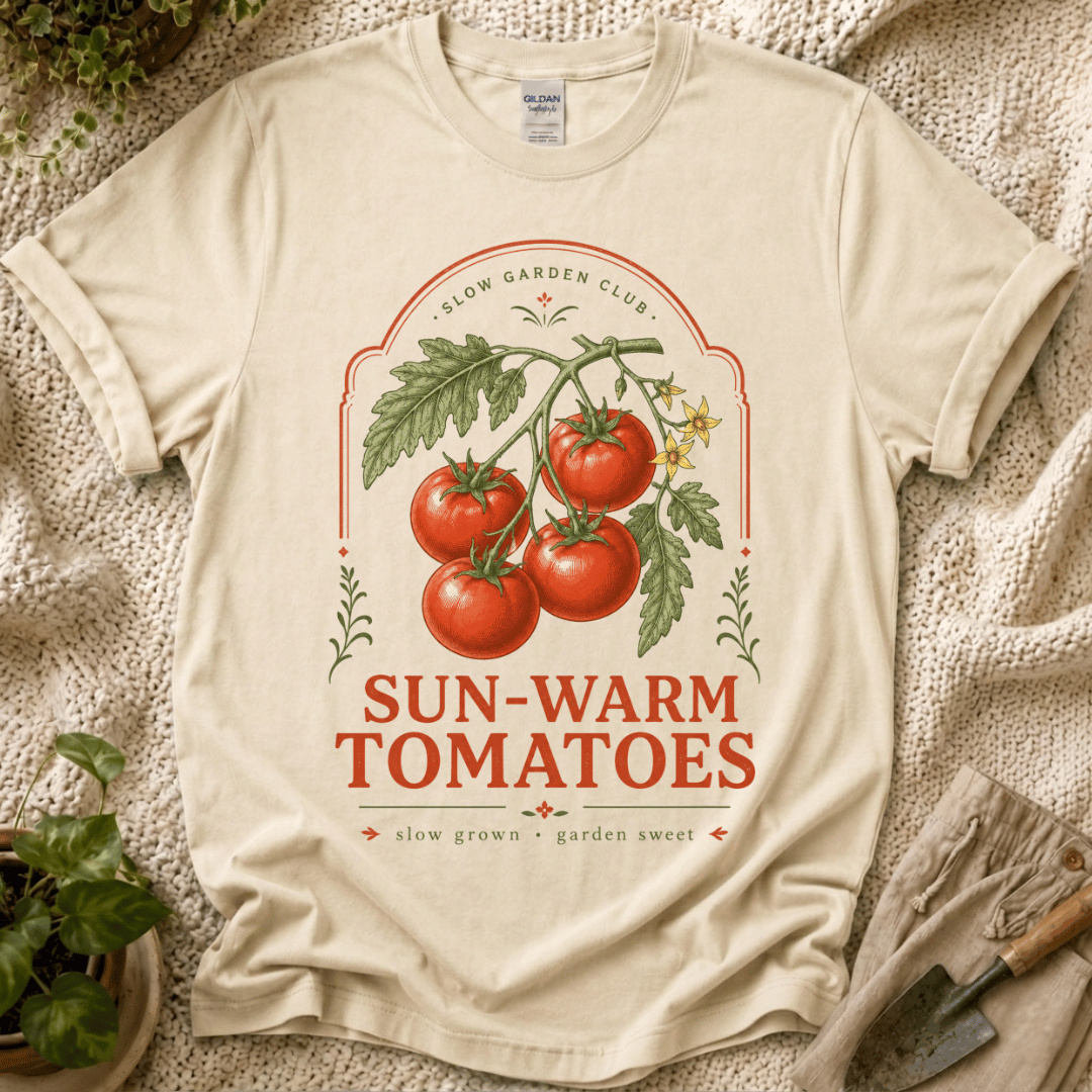 Sun Warm Tomatoes Slow Garden Club T-Shirt
