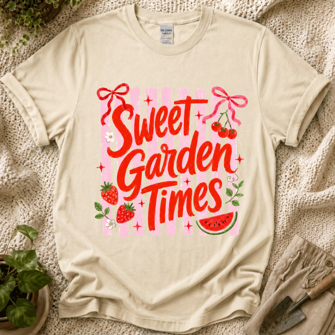 Sweet Garden Times Stripes Summer T-Shirt