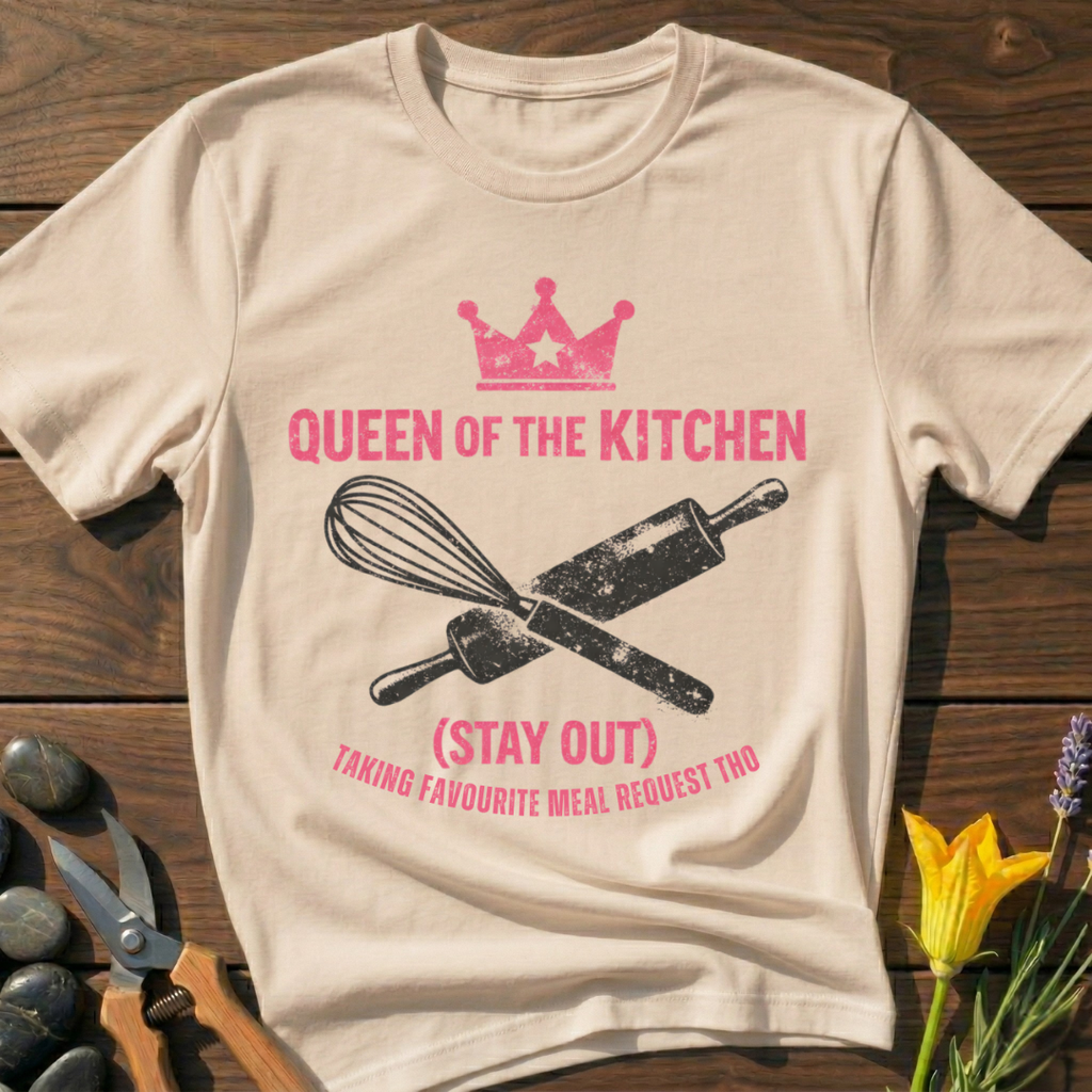 Queen Of The Kitchen T-Shirt - botanical nature graphic t-shirt, minimalist design, unisex tee”