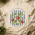 Sweet Slow Summer Strawberry Stripes T-Shirt
