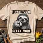 RELAX MORE T-Shirt - botanical nature graphic t-shirt, minimalist design, unisex tee”