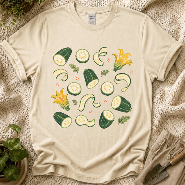 Zucchinis Crop Top T-Shirt - Zen & Zucchinis garden graphic tee