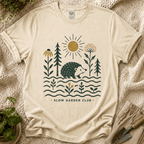 Hedgehog in the Slow Garden T-Shirt by Zen & Zucchinis Slow Garden Club