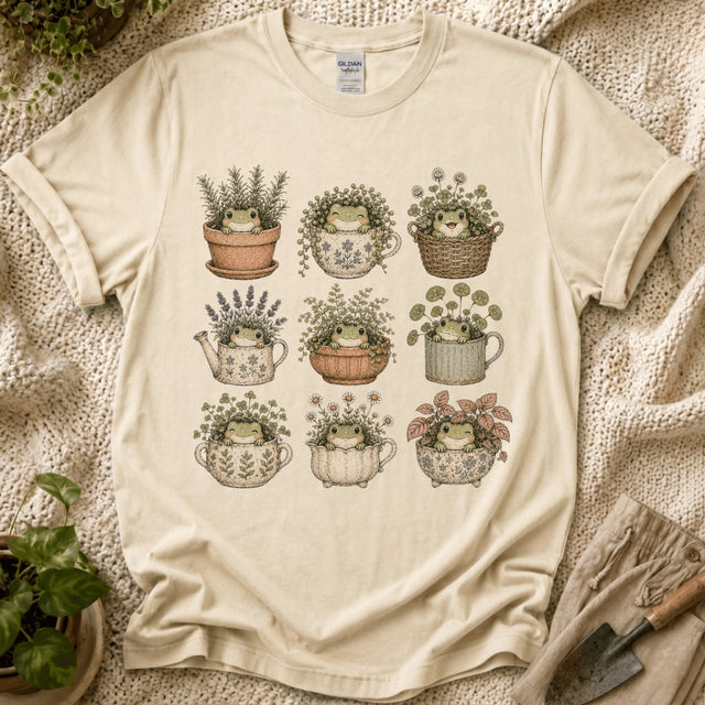 Froggy in a Pot T-Shirt by Zen & Zucchinis Slow Garden Club
